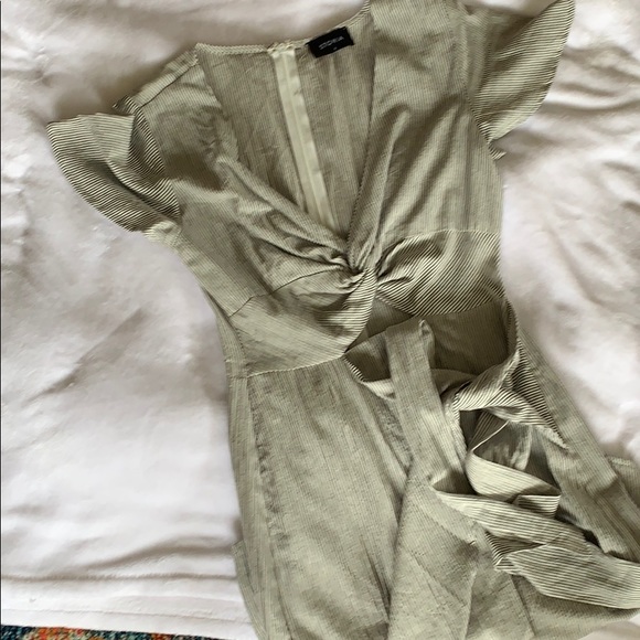 Striped dress with ruffle accent - Picture 1 of 1